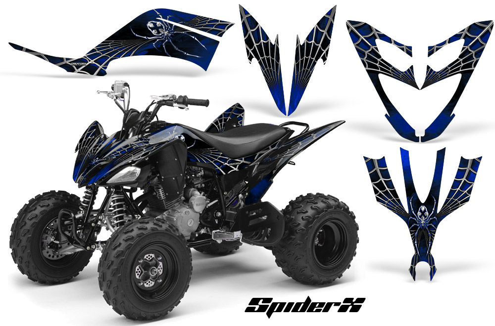 Yamaha Raptor 250 Graphics Kit SpiderX Blue